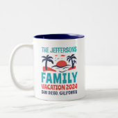 Tasse 2 Couleurs Famille Vacances Plage Vacances Voyage Souvenir (Gauche)