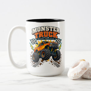 Tasse 2 Couleurs Fans de Monster Truck Big Wheels Bigger Attitude