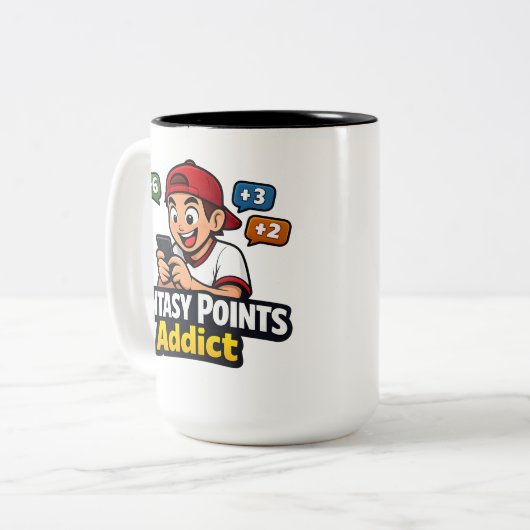 Tasse 2 Couleurs Fantasy Points Addict (Devant gauche)