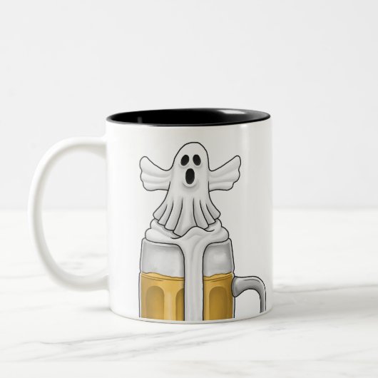 Tasse 2 Couleurs Fantôme Blanc Effrayant (Gauche)