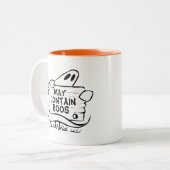 Tasse 2 Couleurs Fantôme éffrayant Halloween drôle (Devant gauche)