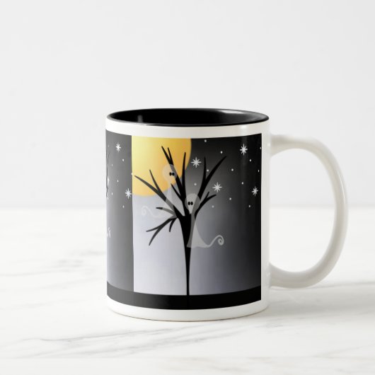 Tasse 2 Couleurs Fantômes d'Halloween (Droit)