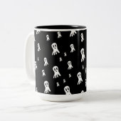 Tasse 2 Couleurs Fantômes d'Halloween foncé (Devant gauche)