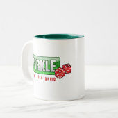 Tasse 2 Couleurs FARKLE - le meilleur jeu de matrices (Devant gauche)