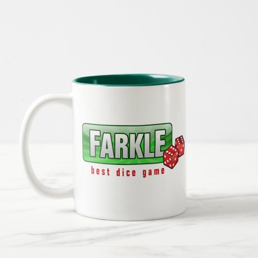 Tasse 2 Couleurs FARKLE - le meilleur jeu de matrices (Gauche)