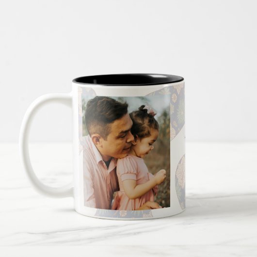 Tasse 2 Couleurs Father's Day Full Photo Personalized (Gauche)