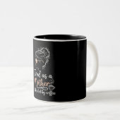 Tasse 2 Couleurs Fatiguée comme une Mère Alimentée par le Café Drôl (Devant droit)
