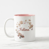 Tasse 2 Couleurs Fatima boue florale (Gauche)