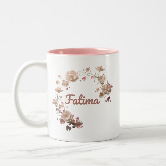 Tasse 2 Couleurs Fatima boue florale (Gauche)