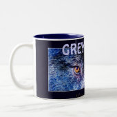 Tasse 2 Couleurs Faune Loup gris conception animal amoureux (Gauche)