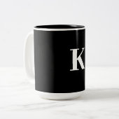 Tasse 2 Couleurs Faveur de mariage de monogramme Cadeau de mariage  (Devant gauche)
