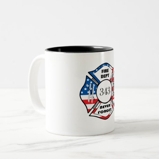 Tasse 2 Couleurs FDNY FIRE DEPT Arts (Devant gauche)