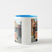 Tasse 2 Couleurs FDT Chat avec signe arc-en-ciel (Centre)