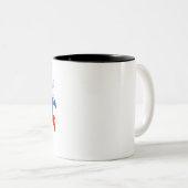 TASSE 2 COULEURS FÉDÉRATION DE RUSSIE - RUSSIE/DRAPEAU/CARTE/COULEU (Devant droit)