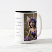 Tasse 2 Couleurs Fée de la Fleur Violette  (Devant droit)