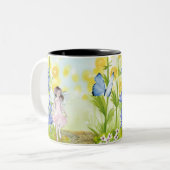 Tasse 2 Couleurs Fée Et Papillon (Devant gauche)