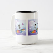 Tasse 2 Couleurs Féerie de clavier musical (Devant gauche)