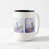 Tasse 2 Couleurs Féerie de clavier musical (Devant droit)