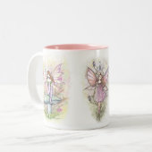Tasse 2 Couleurs Fées de printemps Art de Molly Harrison (Devant gauche)