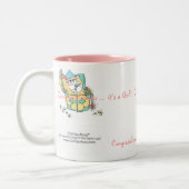 Tasse 2 Couleurs Félicitations de BÉBÉ (fille) (Gauche)