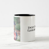 Tasse 2 Couleurs Félicitations personnalisées diplômes Nom classe (Centre)