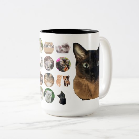 Tasse 2 Couleurs Feline inspiré (Devant droit)