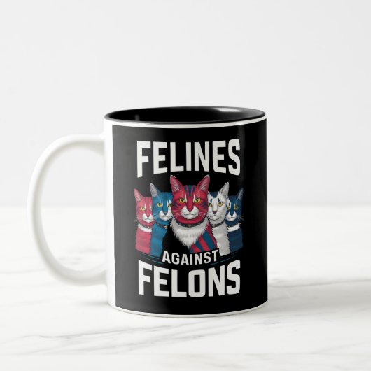 Tasse 2 Couleurs Felines contre Felons (Gauche)