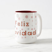 Tasse 2 Couleurs Feliz Navidad (Devant droit)