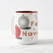 Tasse 2 Couleurs Feliz Navidad (Devant gauche)