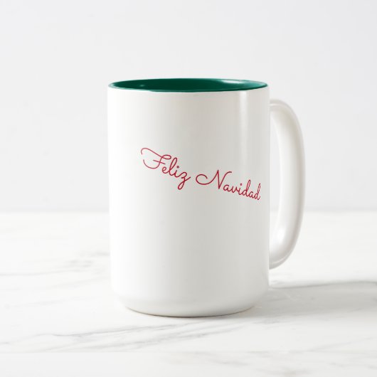 Tasse 2 Couleurs Feliz Navidad (Devant droit)