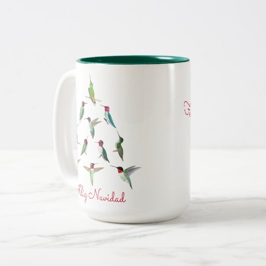 Tasse 2 Couleurs Feliz Navidad (Devant gauche)
