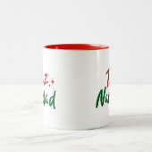 Tasse 2 Couleurs Feliz Navidad écriture manuscrite (Centre)