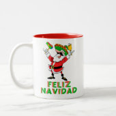 Tasse 2 Couleurs Feliz Navidad Mexico Noël Père Noël (Gauche)