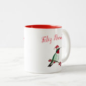 Tasse 2 Couleurs Feliz Navidad Père Noël Hummingbird (Devant droit)