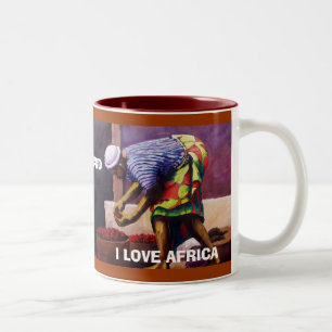 Tasse 2 Couleurs femme à bien, femme au puits