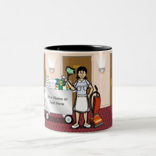 Tasse 2 Couleurs Femme - Caricature par PrintedPerfection.com
