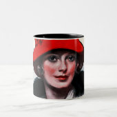 Tasse 2 Couleurs Femme dans Red Hat (Centre)