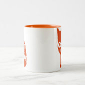 Tasse 2 Couleurs Femme de chat folle (Centre)