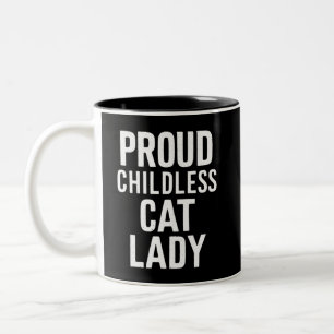 Tasse 2 Couleurs Femme de chat sans enfants Lady pour chat Maman Fe