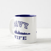 Tasse 2 Couleurs Femme de marine (Devant gauche)