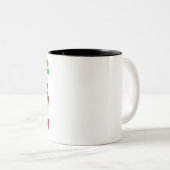 Tasse 2 Couleurs Femme de noël poop (Devant droit)