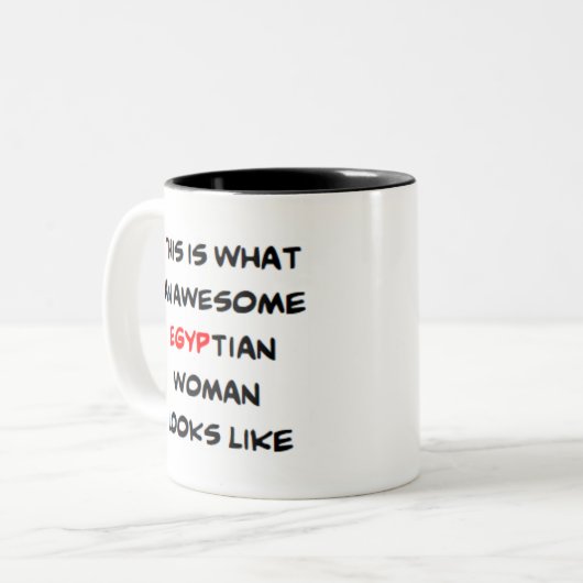 Tasse 2 Couleurs femme égyptienne, génial (Devant gauche)