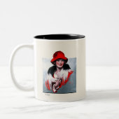 Tasse 2 Couleurs Femme en Casquette rouge (Gauche)