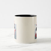 Tasse 2 Couleurs Femme en Casquette rouge (Centre)