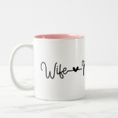 Tasse 2 Couleurs Femme Maman Boss mignonne coeur amour (Gauche)