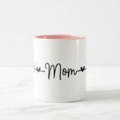 Tasse 2 Couleurs Femme Maman Boss mignonne coeur amour (Centre)