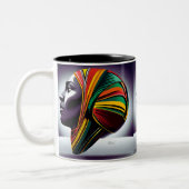 Tasse 2 Couleurs Femme noire confiante (Gauche)