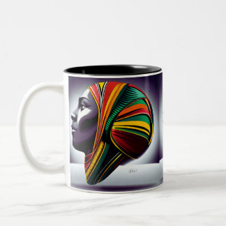 Tasse 2 Couleurs Femme noire confiante