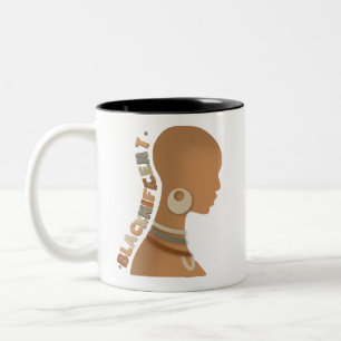 Tasse 2 Couleurs Femme noire Noire magnifique fille afro