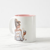 Tasse 2 Couleurs Femme patronne (Devant gauche)